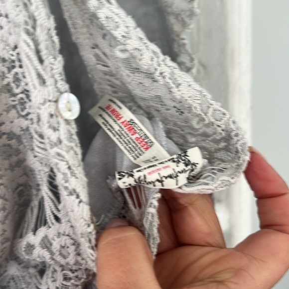 Free people she’s got in lace slip style halter neck grey dress fits medium - Picture 10 of 10